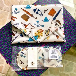 Tory Burch Eye Mask Set with Pouch